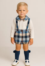 Load image into Gallery viewer, Boys Deolinda Blue Tartan Hbar Set