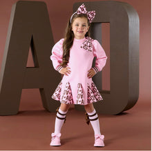 Load image into Gallery viewer, A Dee Girls Initial Icon Maisie Initial Print Bow Dress - Pink Fairy