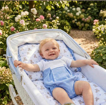 Load image into Gallery viewer, Rapife Baby Boys Cotton Romper - White Sky Blue