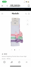 Load image into Gallery viewer, A Dee Noola Bow Knee High Sock - Bright White