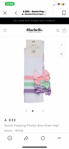 A Dee Noola Bow Knee High Sock - Bright White