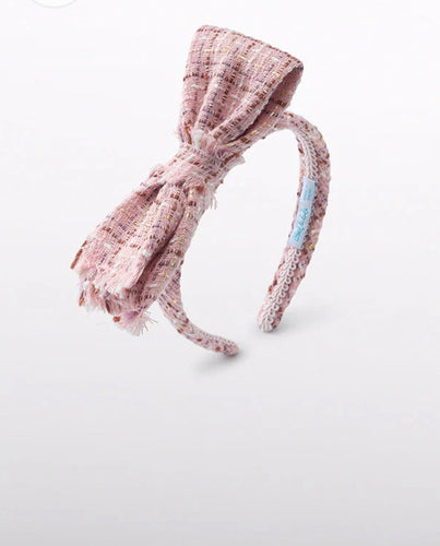 ABEL & LULA Petal Girls Pink Tweed Headband