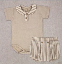 Load image into Gallery viewer, Rapife Baby Boys Stripped 2 Piece Jam Pant Set - Camel