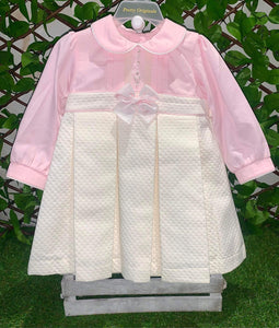 Pretty Originals Girls Cream & Pink Dress