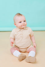 Load image into Gallery viewer, Little Nosh Boys Knitted Short Set - Camel