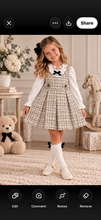 Load image into Gallery viewer, Abel &amp; Lula Girls' Tweed Pinafore Dress