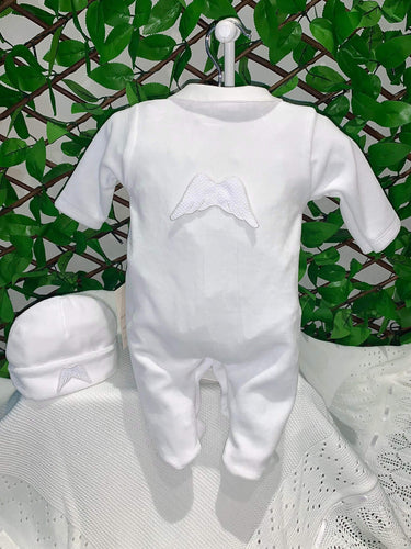 Unisex Baby Velour Angel Wing Sleep Suit