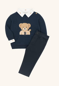 Mayoral Boys 3 Piece Navy Teddy Set