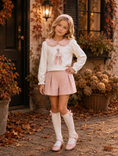 Load image into Gallery viewer, Chic By Deolinda Girls Channel Inspired Tweed Ballerina Short Set - Pink