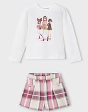Load image into Gallery viewer, AW25 Girls Mayoral Top and Shorts Set Cherry