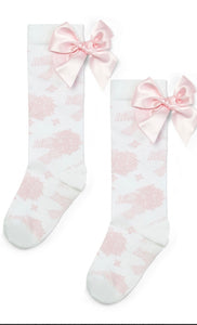A Dee Courtney along Knee Socks - Bright White