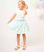 Load image into Gallery viewer, Caramelo Kids Girls Crown Skirt Set - Mint