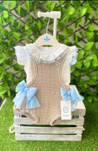 Load image into Gallery viewer, Rahigo Girls 2 Piece Romper - Camel &amp; Blue