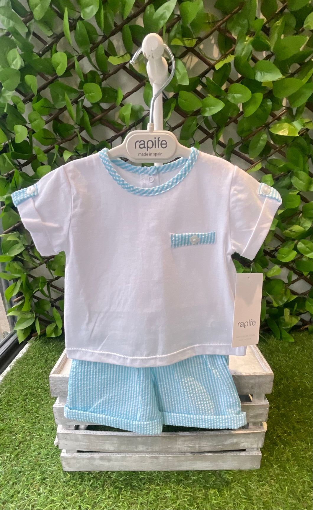 Rapife Baby Boys Turquoise Short Set