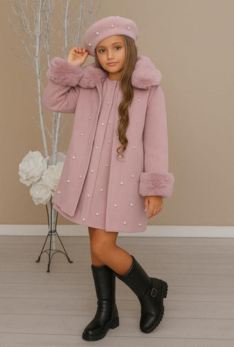 Girls 3 Piece Suit - Dusty Pink