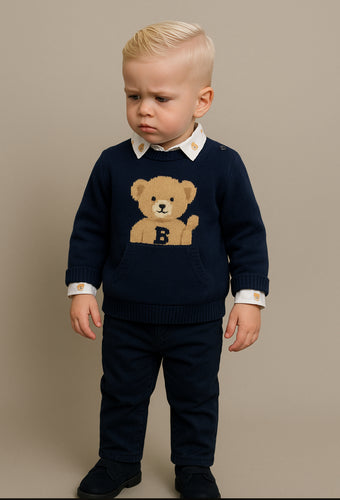 Mayoral Boys 3 Piece Navy Teddy Set