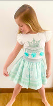 Load image into Gallery viewer, Caramelo Kids Girls Crown Skirt Set - Mint