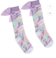 Load image into Gallery viewer, A Dee Noelle Pastel Print Knee High Socks - Lilac