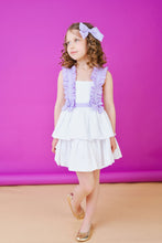 Load image into Gallery viewer, Babine Girls Gingham Lilac Dress 💜