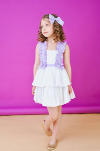 Babine Girls Gingham Lilac Dress 💜