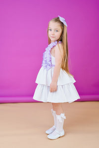 Babine Girls Gingham Lilac Dress 💜