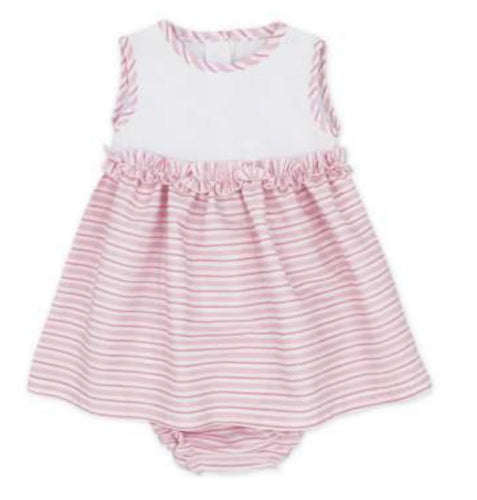 Rapife Girls Stripped Dress & Pants - Pink 🩷
