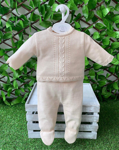 Dandelion Baby Boys Knitted 2 Piece Set - Camel