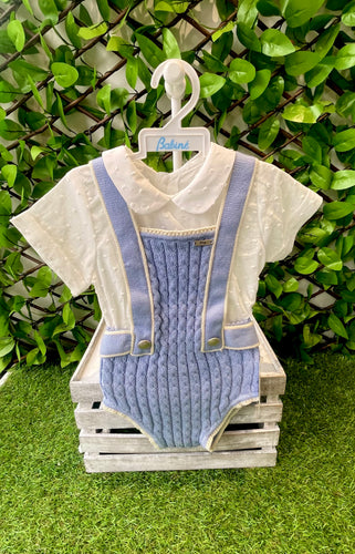Rahigo Boys 2 Piece Hbar set - Blue & Cream