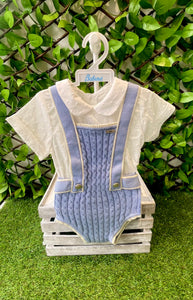 Rahigo Boys 2 Piece Hbar set - Blue & Cream