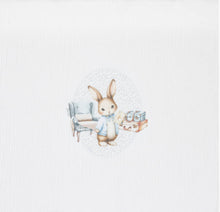 Load image into Gallery viewer, Jamiks Boys Ivory Velour Bunny Babysuit Set