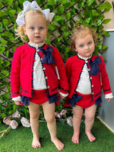 Load image into Gallery viewer, Rahigo Girls Exclusive Red &amp; Navy Jam Pant Set with socks