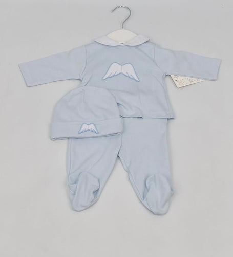 Baby Boys Angel Wing Set - Baby Blue