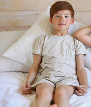 Load image into Gallery viewer, Rapife Boys 2 Piece Striped Short Set - Camel