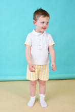Load image into Gallery viewer, Deolinda Boys Sunny Short Set - Yellow &amp; White