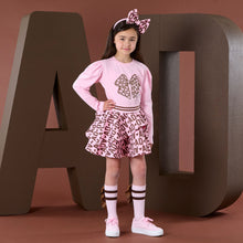 Load image into Gallery viewer, A Dee Girls Initial Icon Milan Initial Print Skirt Set - Fairy Pink