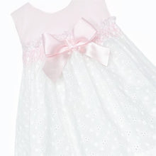 Load image into Gallery viewer, BABY GIRL WHITE EMBROIDERY SMOCK DRESS WITH PANTS