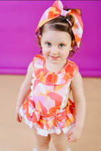 Load image into Gallery viewer, Babine Baby Girls Coral &amp; Orange Abstract Jam Pant Set (Bonnet sold separate )