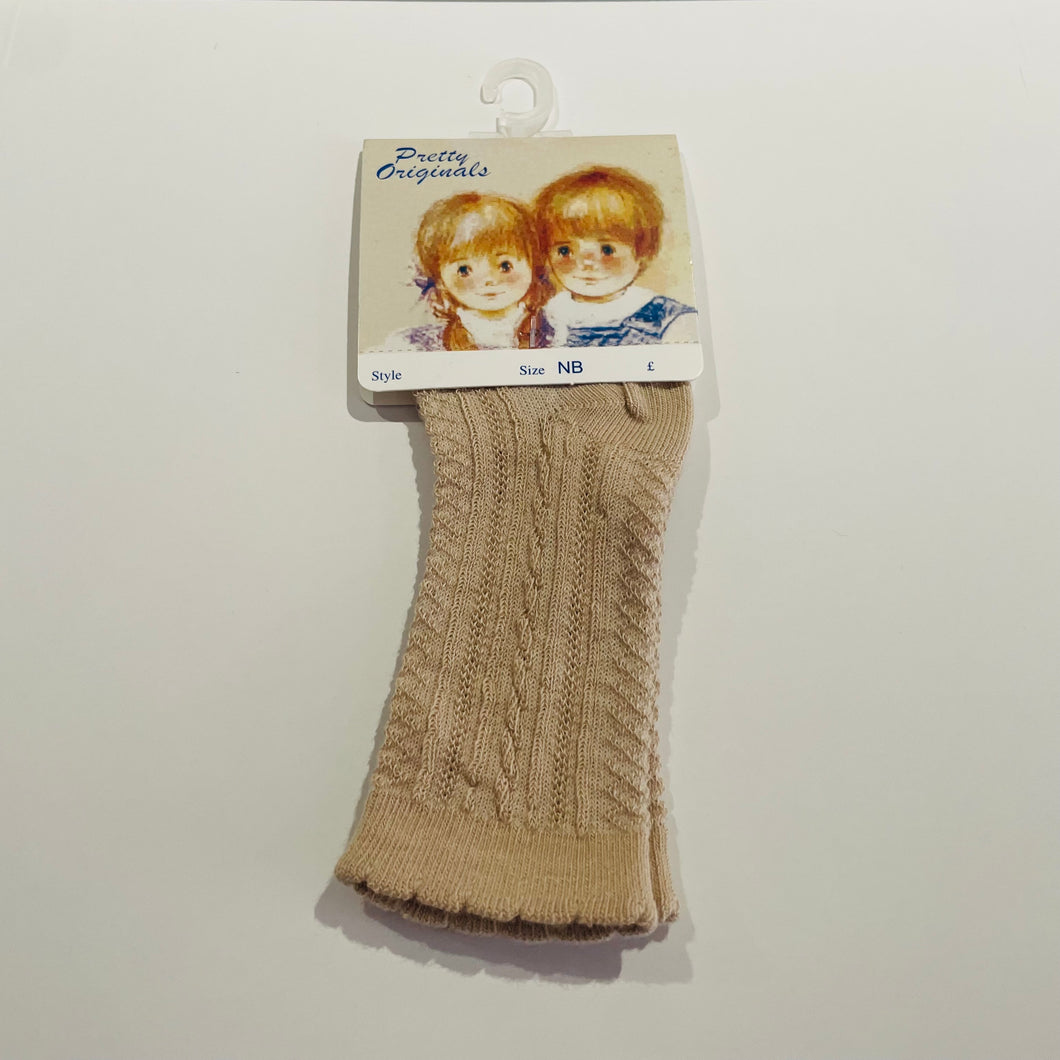 Pretty Originals Boys Ribbed Knee Socks - Camel