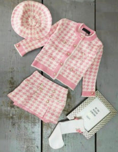 Girls 4 Piece Knitted Set - Pink