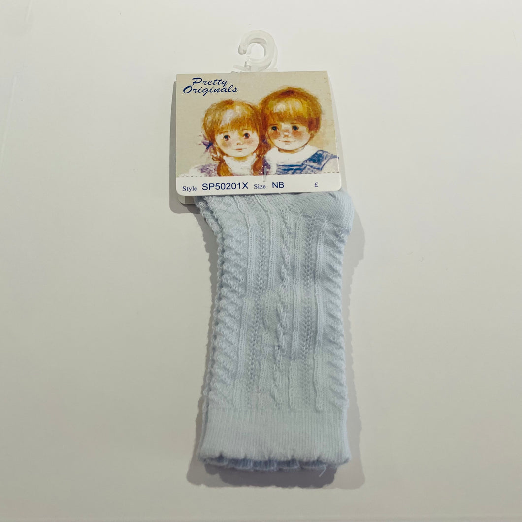 Pretty Originals Boys Knee Socks - Baby Blue