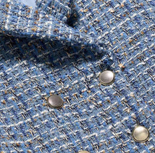 Load image into Gallery viewer, Abel &amp; Lula Girls Tweed Jacket &amp; Skirt Set - Sky Blue