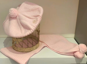 Tutto Picolo Girls Hat & Scarf Set - Pink