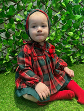 Load image into Gallery viewer, Babine Baby Girls Vestido Dress &amp; Nickers - Red, Green, Gold