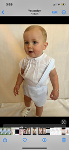 Boys Blue & White Stripped Hbar Set