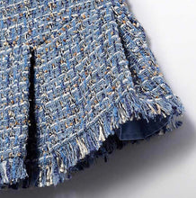 Load image into Gallery viewer, Abel &amp; Lula Girls Tweed Jacket &amp; Skirt Set - Sky Blue