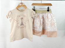 Load image into Gallery viewer, Neon Girls Paris Skirt Set with Matching Headband - Camel