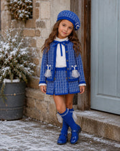 Load image into Gallery viewer, Pre-Order Rahigo EXCLUSIVE Royal Blue 5 Piece Knit Skirt Set with Beret &amp; Socks