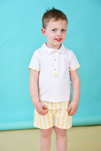 Load image into Gallery viewer, Deolinda Boys Sunny Short Set - Yellow &amp; White