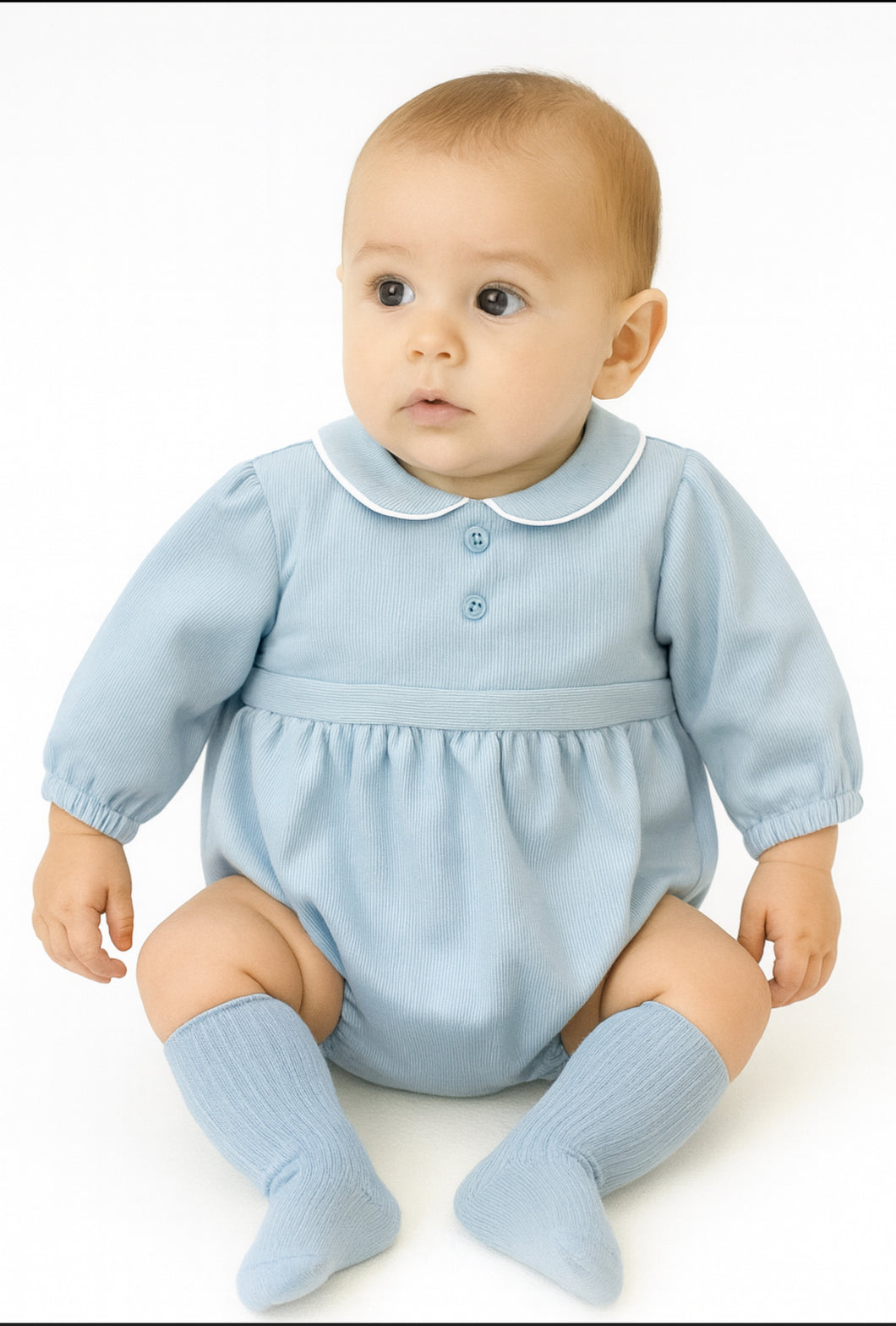 Boys Blue Cord Romper