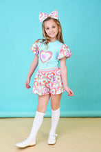 Load image into Gallery viewer, A Dee Emma Popping Hearts Short Set Turquoise
